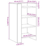 vidaXL Komoda biela 45x35x75 cm kompozitné drevo – Obrázok 10