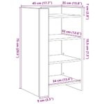 vidaXL Komoda sivá sonoma 45x35x75 cm kompozitné drevo – Obrázok 10