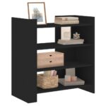 vidaXL Komoda čierna 73,5x35x75 cm kompozitné drevo – Obrázok 3