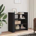 vidaXL Komoda čierna 73,5x35x75 cm kompozitné drevo