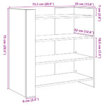 vidaXL Komoda betónovosivá 73,5x35x75 cm kompozitné drevo – Obrázok 10