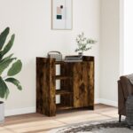 vidaXL Komoda dymový dub 73,5x35x75 cm kompozitné drevo