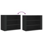 vidaXL Nástenná skrinka čierna 75x35x60 cm kompozitné drevo – Obrázok 7