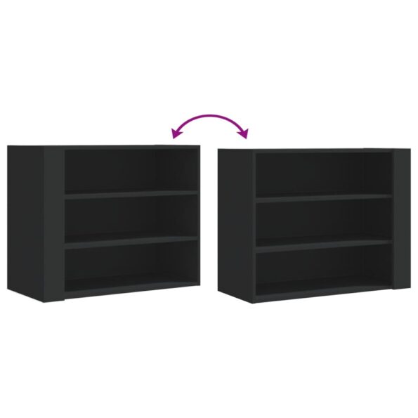 vidaXL Nástenná skrinka čierna 75x35x60 cm kompozitné drevo – Obrázok 7