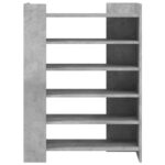 vidaXL Botník betónový 74,5x37,5x100 cm kompozitné drevo – Obrázok 4