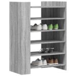 vidaXL Botník sivá sonoma 74,5x37,5x100 cm kompozitné drevo – Obrázok 3