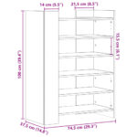 vidaXL Botník sivá sonoma 74,5x37,5x100 cm kompozitné drevo – Obrázok 10