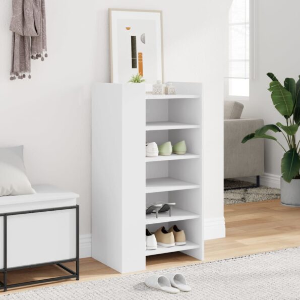 vidaXL Botník biely 52x37,5x100 cm kompozitné drevo – Obrázok 3