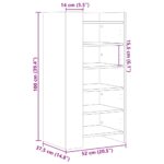 vidaXL Botník biely 52x37,5x100 cm kompozitné drevo – Obrázok 10