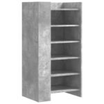 vidaXL Botník betónovo sivý 52x37,5x100 cm kompozitné drevo – Obrázok 2