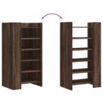 vidaXL Botník hnedý dub 52x37,5x100 cm kompozitné drevo – Obrázok 7