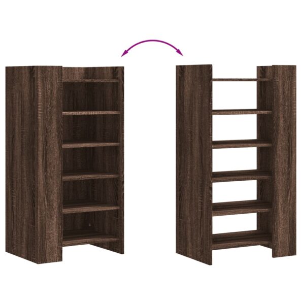 vidaXL Botník hnedý dub 52x37,5x100 cm kompozitné drevo – Obrázok 7