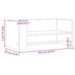 vidaXL Nástenná polica dub sonoma 70,5x35x30,5 cm kompozitné drevo – Obrázok 9