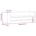 vidaXL Nástenná polica, čierna 100x35x30,5 cm, kompozitné drevo – Obrázok 9