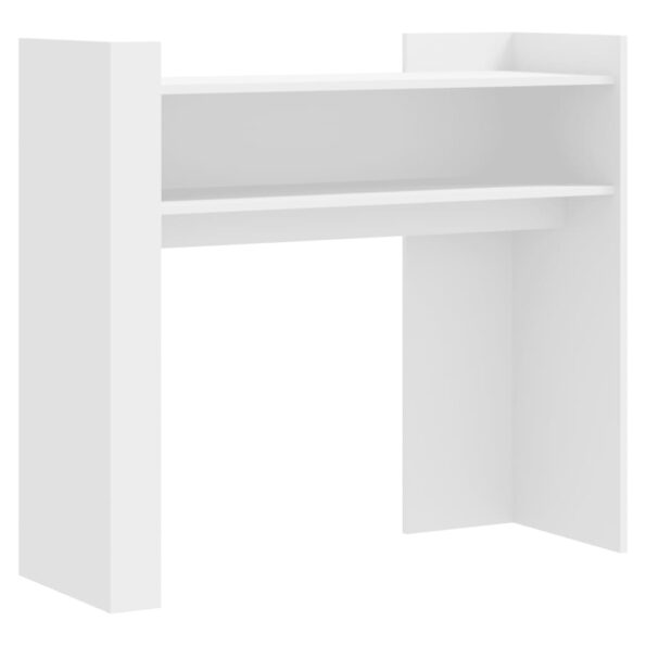 vidaXL Konzolový stolík biely 100x35x90 cm kompozitné drevo – Obrázok 2