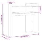 vidaXL Konzolový stolík biely 100x35x90 cm kompozitné drevo – Obrázok 8