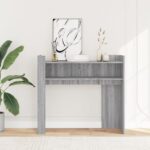 vidaXL Konzolový stolík sivý sonoma 100x35x90 cm kompozitné drevo – Obrázok 3