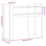 vidaXL Konzolový stolík sivý sonoma 100x35x90 cm kompozitné drevo – Obrázok 8