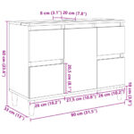 vidaXL Umývadlová skrinka dub sonoma 80x33x60 cm kompozitné drevo – Obrázok 11