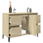 vidaXL Umývadlová skrinka dub sonoma 80x33x60 cm kompozitné drevo – Obrázok 4