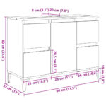 vidaXL Umývadlová skrinka dub sonoma 80x33x60 cm kompozitné drevo – Obrázok 11