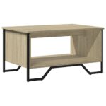 vidaXL Konferenčný stolík dub sonoma 75x51x40 cm kompozitné drevo – Obrázok 2