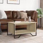 vidaXL Konferenčný stolík dub sonoma 75x51x40 cm kompozitné drevo – Obrázok 3