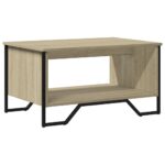 vidaXL Konferenčný stolík dub sonoma 75x51x40 cm kompozitné drevo – Obrázok 7