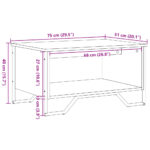 vidaXL Konferenčný stolík dub sonoma 75x51x40 cm kompozitné drevo – Obrázok 10