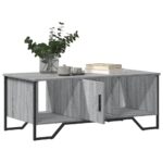 vidaXL Konferenčný stolík sivý sonoma 100x51x40 cm kompozitné drevo – Obrázok 9
