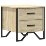 vidaXL Nočný stolík dub sonoma 40x41x40 cm kompozitné drevo – Obrázok 2