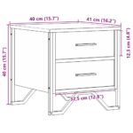 vidaXL Nočný stolík dymový dub 40x41x40 cm kompozitné drevo – Obrázok 11