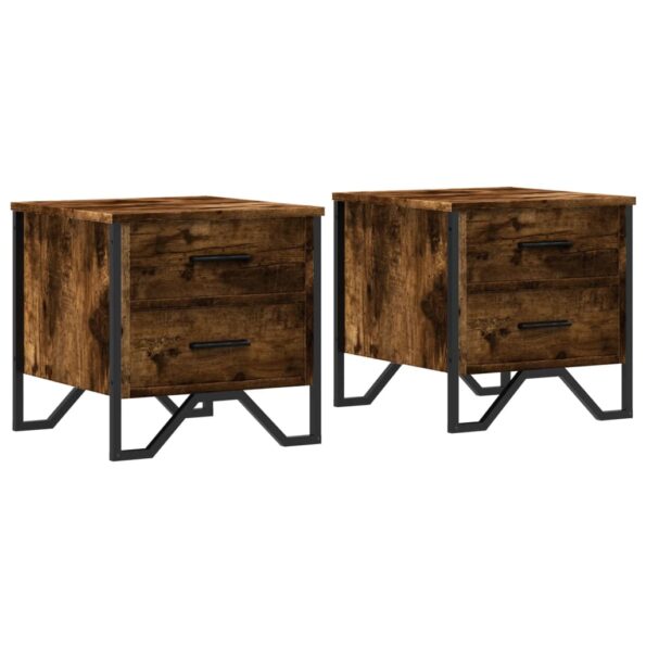 vidaXL Nočné stolíky 2 ks dymový dub 40x41x40 cm kompozitné drevo – Obrázok 2