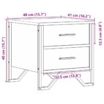 vidaXL Nočné stolíky 2 ks dymový dub 40x41x40 cm kompozitné drevo – Obrázok 11