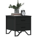 vidaXL Nočný stolík, čierny 40x30x40 cm, drevotrieska – Obrázok 4