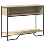 vidaXL Konzolový stolík dub sonoma 100x35x74,5 cm kompozitné drevo – Obrázok 2