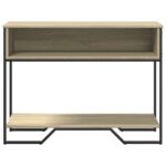 vidaXL Konzolový stolík dub sonoma 100x35x74,5 cm kompozitné drevo – Obrázok 4