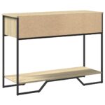 vidaXL Konzolový stolík dub sonoma 100x35x74,5 cm kompozitné drevo – Obrázok 6