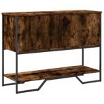 vidaXL Konzolový stolík dymový dub 100x35x74,5 cm kompozitné drevo