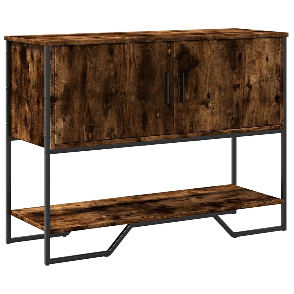 VXL8721102811043_a_en_hd_1.jpg vidaXL Konzolový stolík dymový dub 100x35x74,5 cm kompozitné drevo – Obrázok 1