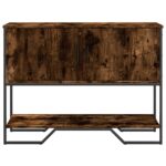 vidaXL Konzolový stolík dymový dub 100x35x74,5 cm kompozitné drevo – Obrázok 4