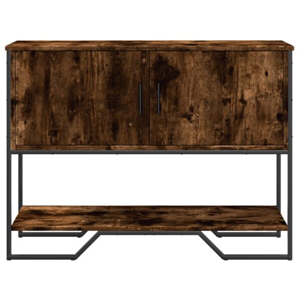 vidaXL Konzolový stolík dymový dub 100x35x74,5 cm kompozitné drevo – Obrázok 4