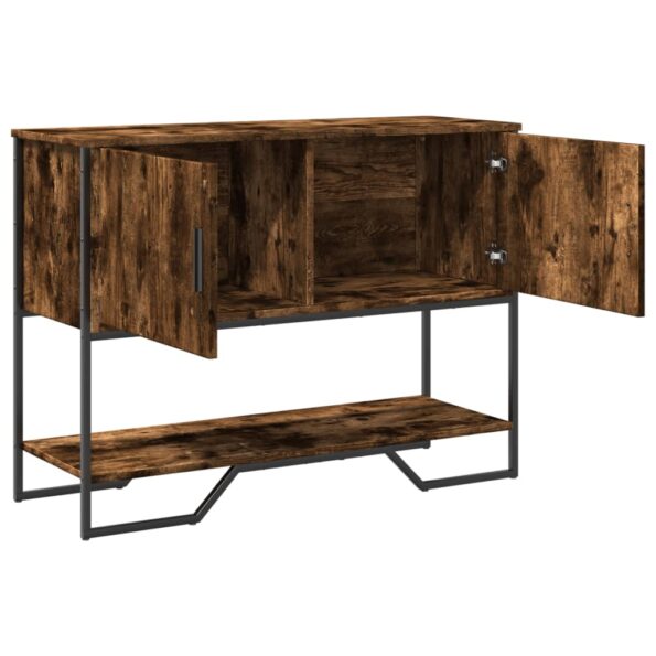 vidaXL Konzolový stolík dymový dub 100x35x74,5 cm kompozitné drevo – Obrázok 5