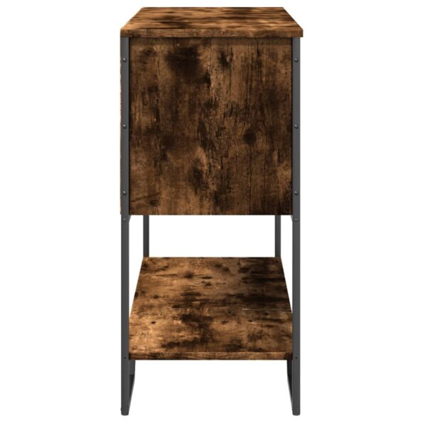 vidaXL Konzolový stolík dymový dub 100x35x74,5 cm kompozitné drevo – Obrázok 6