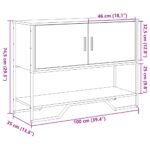 vidaXL Konzolový stolík dymový dub 100x35x74,5 cm kompozitné drevo – Obrázok 10