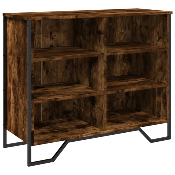 vidaXL Komoda dymový dub 91x35,5x74,5 cm kompozitné drevo – Obrázok 2