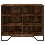 vidaXL Komoda dymový dub 91x35,5x74,5 cm kompozitné drevo – Obrázok 4
