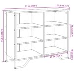 vidaXL Komoda dymový dub 91x35,5x74,5 cm kompozitné drevo – Obrázok 9