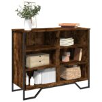 vidaXL Komoda dymový dub 91x35,5x74,5 cm kompozitné drevo