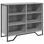 vidaXL Komoda sivá sonoma 91x35,5x74,5 cm kompozitné drevo – Obrázok 2